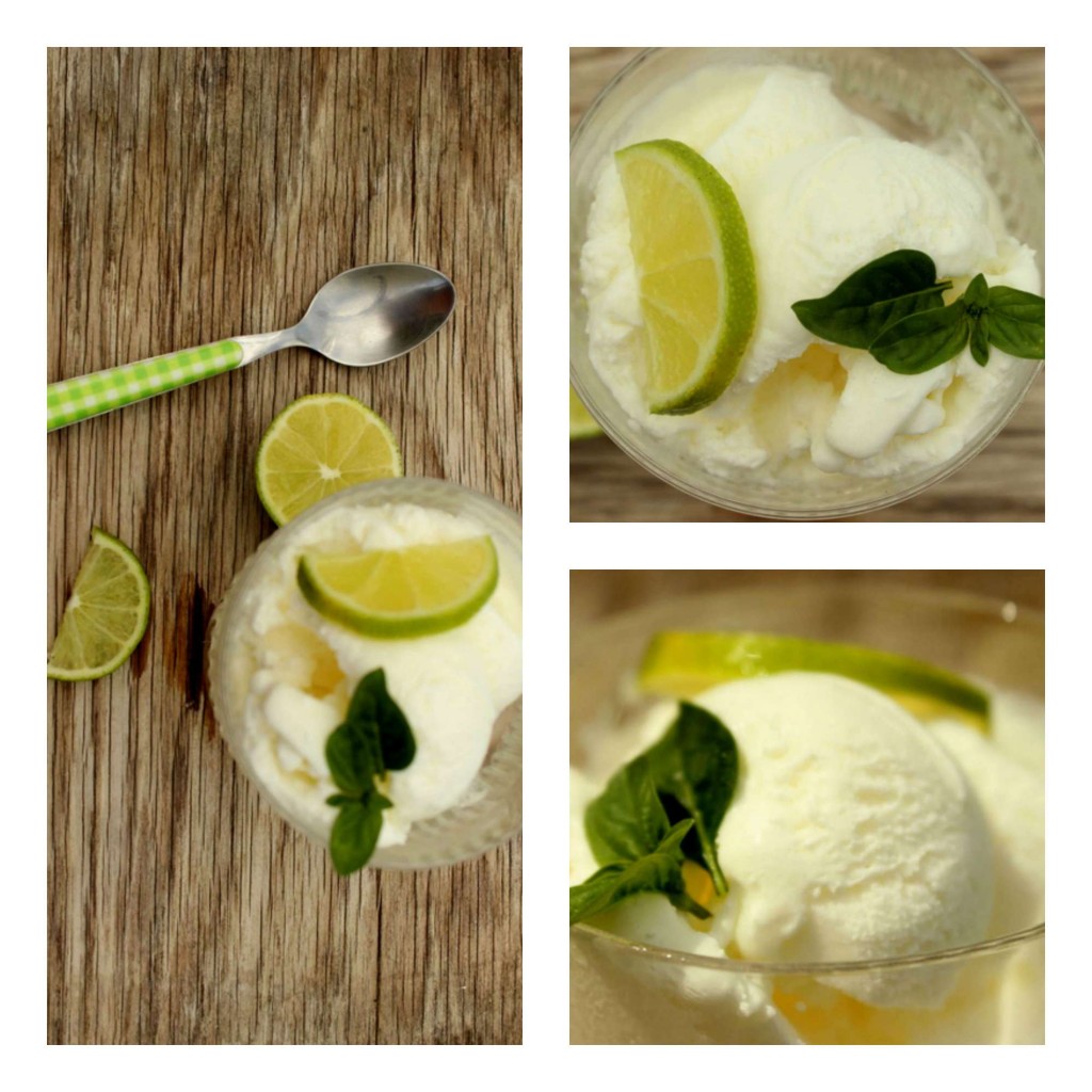 gelato al lime e basilico